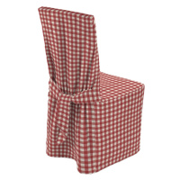Dekoria Návlek na židli, červeno - bílá střední kostka, 45 x 94 cm, Quadro, 136-16