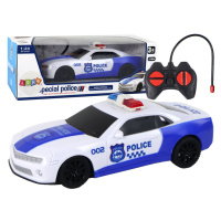 mamido  Policejní auto na dálkové ovládání RC 1:24 modré RC