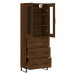 vidaXL Skříň highboard hnědý dub 69,5 x 34 x 180 cm kompozitní dřevo