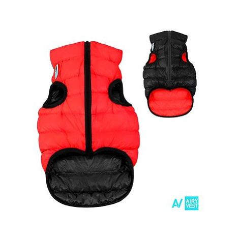 AiryVest bunda pro psy červená/černá XS 22