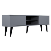 Kocot kids TV stolek TORONTO 160 cm šedý/černý