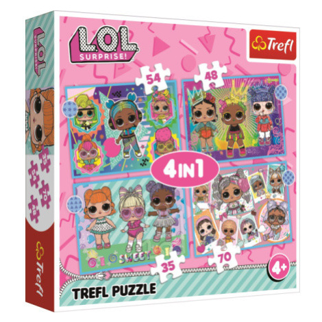 TREFL Puzzle L.O.L Surprise: Seznamte se s panenkami 4v1 (35,48,54,70 dílků) 149402