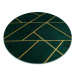 Dywany Łuszczów Kusový koberec Emerald geometric 1012 green and gold kruh - 160x160 (průměr) kru