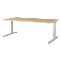 mauser Výškově nastavitelný obdélníkový stůl, š x h 2000 x 900 mm, deska s javorovým dekorem, po