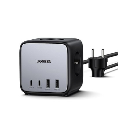 Ugreen DigiNest Cube Power Strip (3 AC outlets + 65W 2A2C) EU Black