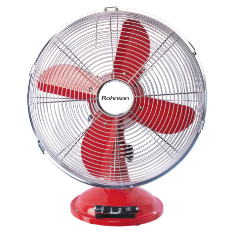 Rohnson R-864 kovový stolní ventilátor 30 cm, červená - R-864