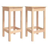 Shumee Barové židle 2 ks 40 × 40 × 78 cm masivní borové dřevo