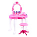 mamido Dětský kosmetický stolek s fénem růžový