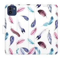 iSaprio flip pouzdro Colorful Feathers pro Samsung Galaxy A03