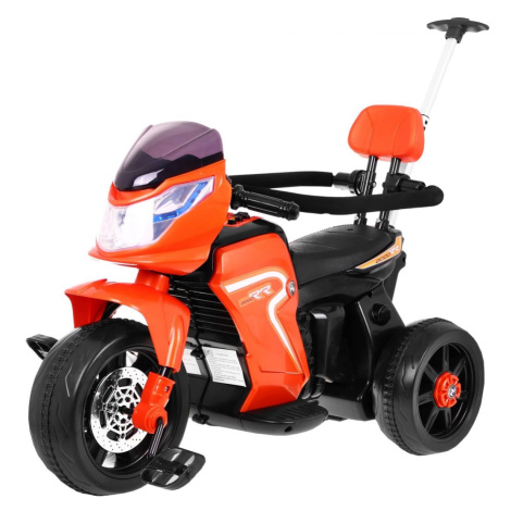 Elektrická motorka s vodicí tyčí 3v1 oranžová