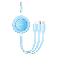 Kabel 3 v 1 Baseus Bright Mirror 2 USB, micro USB / Lightning / USB-C, plochý, 3,5 A, 1,1 m (mod