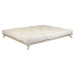 Dvoulůžková postel z borovicového dřeva s matrací Karup Design Senza Comfort Mat Natural Clear/N