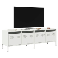 vidaXL TV skříňka bílá 135 x 39 x 43,5 cm ocel válcovaná za studena