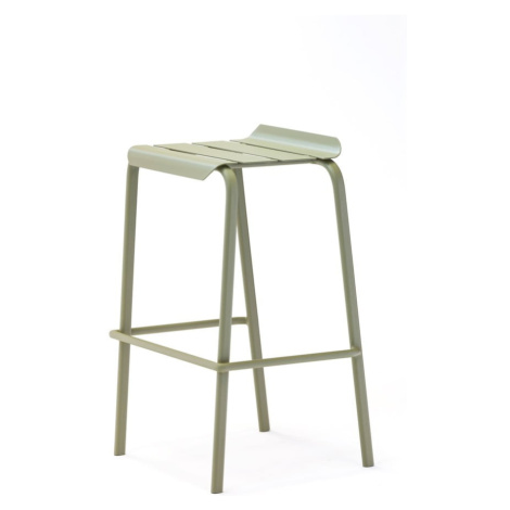 Zelené kovové zahradní barové židle v sadě 4 ks Alicante – Ezeis