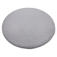 Dywany Lusczow Kulatý koberec BUNNY stříbrný