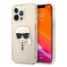 Kryt Karl Lagerfeld KLHCP13LKHTUGLGO iPhone 13 Pro 6,1" gold hardcase Glitter Karl`s Head (KLHCP