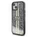 Zadní kryt Guess PC/TPU Liquid Glitter Gold Stripe Zadní pro Apple iPhone 15, black