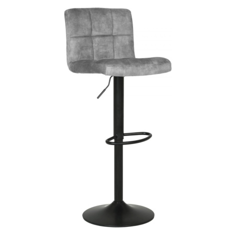 Barová židle TART — látka, kov, šedá