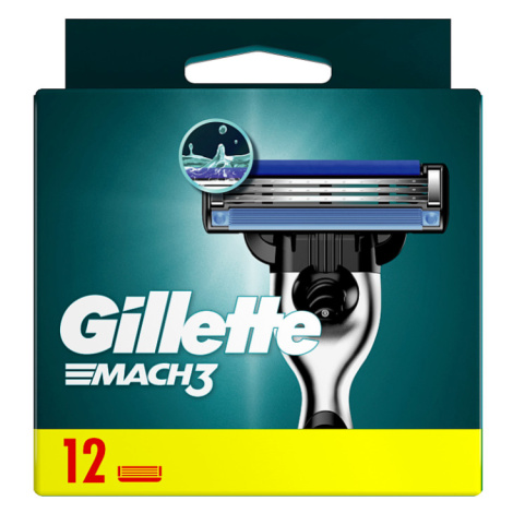 Gillette Mach3 Náhradní Holicí Hlavice Pro Muže, 12 Náhradních Holicích Hlavic