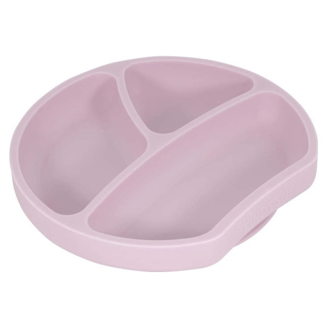 Růžový silikonový dětský talíř Kindsgut Plate, ø 20 cm