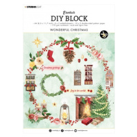 DIY Blok s výseky Wonderful Christmas, A4, 32 l. - Útulné Vánoce Aladine
