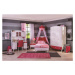 Dětská postel rosie 100x200cm - bílá/rubínová