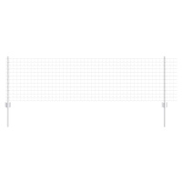 vidaXL Plot s sloupkem Stříbrná 0,6 x 10 m Ocel