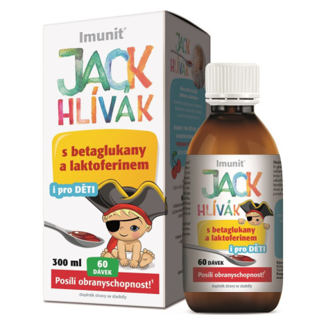 Hlíva Jack Hlívák Sirup 300ml Glukany + Laktoferin Simply You Pharmaceuticals