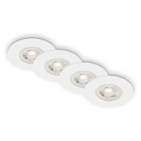 BRILONER LED vestavná svítidla, pr.9 cm, 4x LED, 4,9 W, 480 lm, matná bílá IP44 BRILO 7998-046