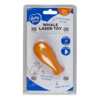 DUVO+ Laserová hračka pro kočky velryba 8x4x4cm mix barev 1ks