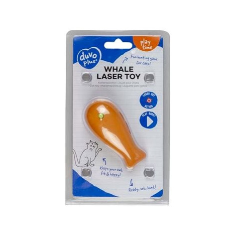 DUVO+ Laserová hračka pro kočky velryba 8x4x4cm mix barev 1ks