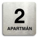 Accept Piktogram "2 apartmán" (80 × 80 mm) (stříbrná tabulka - černý tisk bez rámečku)