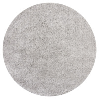 Flair Rugs koberce Kusový koberec Shaggy Teddy Grey kruh - 133x133 (průměr) kruh cm