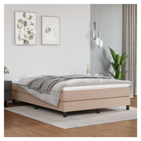 vidaXL Taštičková matrace střední tvrdost cappuccino 140 x 190 x 20 cm umělá kůže