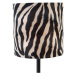 Moderní stolní lampa černá se stínidlem zebra 25 cm - Simplo
