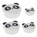 Sada dětských svačinových boxů Panda, 4 ks, 200 ml, 300 ml, 500 ml a 750 ml