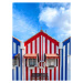 Umělecká fotografie Traditional colorful striped houses in Costa, Isabel Pavia, (30 x 40 cm)