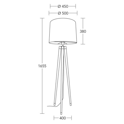 HerzBlut HerzBlut Briany stojací lampa, dub přírodní