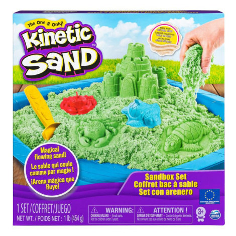 Kinetic Sand písečný zámek s podložkou zelený