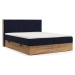 Boxspring postel s úložným prostorem v tmavě modro-přírodní barvě 180x200 cm Asahi – Maison de R