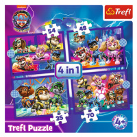 Trefl Puzzle 4v1 - Hrdinové zachraňují / Viacom PAW PATROL: THE MIGHTY MOVIE 2023