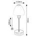 Rabalux stolní lampa Lydia E14 1x MAX 40W matná černá DIM 2296
