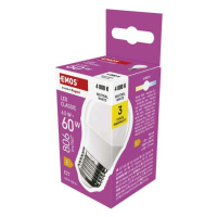 EMOS LED žárovka Classic Mini Globe / E27 / 6,5 W (60 W) / 806 lm / neutrální bílá ZQ6E43