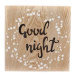 Závěsná svíticí dekorace Good night hnědá, 25 x 25 cm