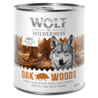 Výhodné balení: Wolf of Wilderness Adult 12 x 800 g - Oak Woods - kančí