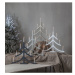 STAR TRADING Dřevěný vánoční LED svícen výška 79 cm Stra Trading Pagod - bílý