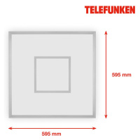 Telefunken LED panel Magic Cento silver CCT RGB 60x60cm
