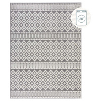 Šedý pratelný koberec z žinylky 160x240 cm Jhansi – Flair Rugs