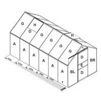 Náhradní prosklení pro skleník VITAVIA VENUS 5000 PC 6 mm LG3063