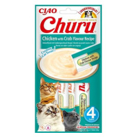 Ciao Churu Cat Kuřecí pyré s krabem 4 × 14 g